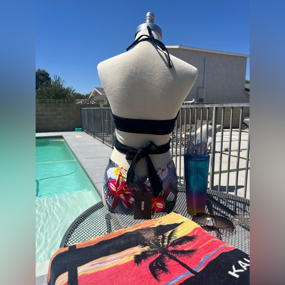 🔥🔥Two pieces Floral Print Swimsuit With Wrap Around Top - Picture 5 of 7